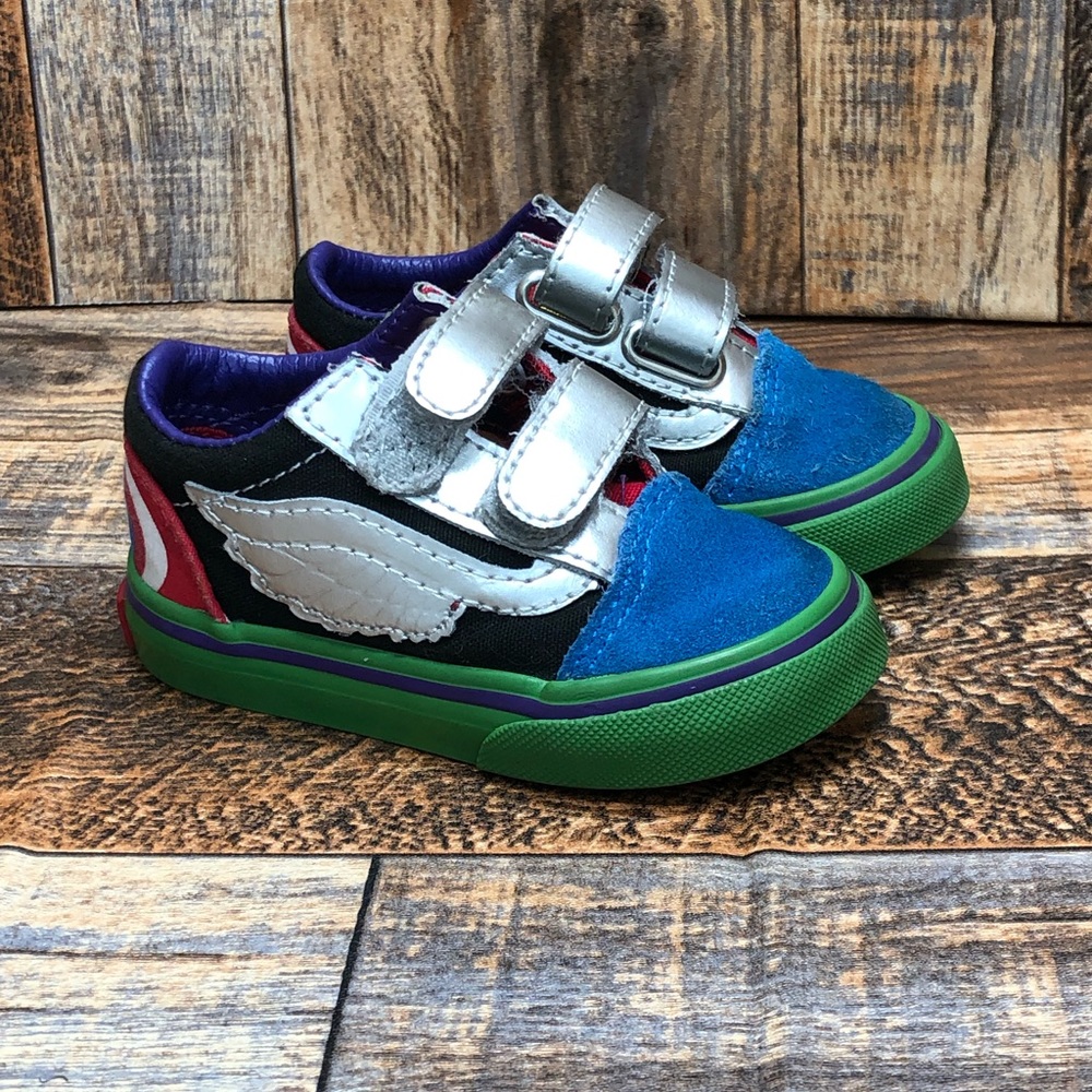 Vans Old Skool X Marvel What The Avengers Toddler Strap Sneakers 4.5 - Picture 5 of 12
